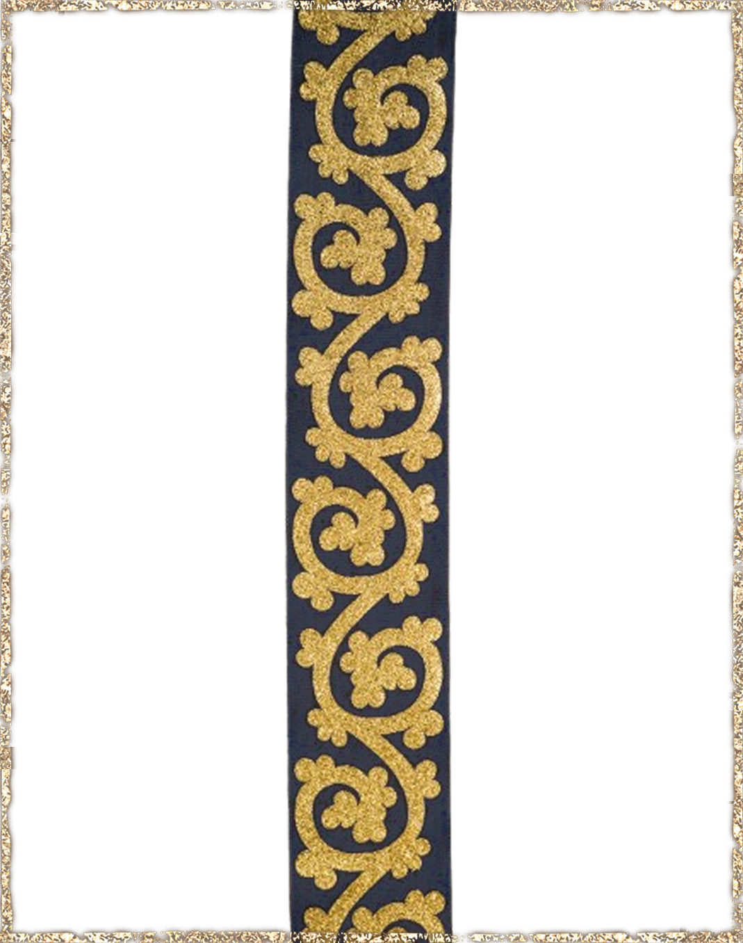 Borte Kleeranke 50 dunkelblau gold 420494